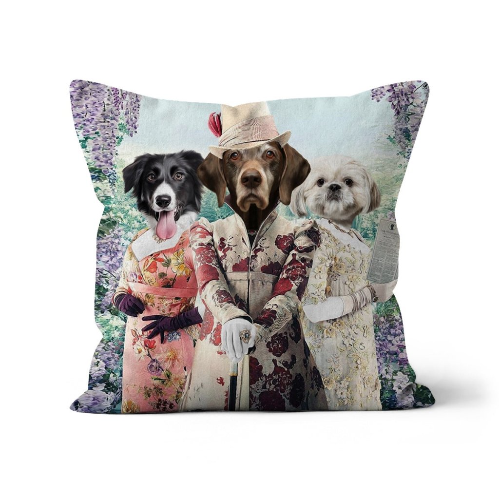 Pet Portraits | The Matchmakers (Bridgerton Inspired): Custom Pet Pillow | Paw & Glory