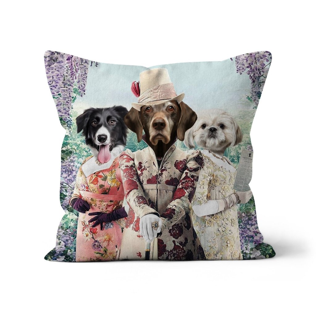 The Matchmakers (Bridgerton Inspired): Custom Pet Pillow - Paw & Glory - Dog Portraits - Pet Portraits