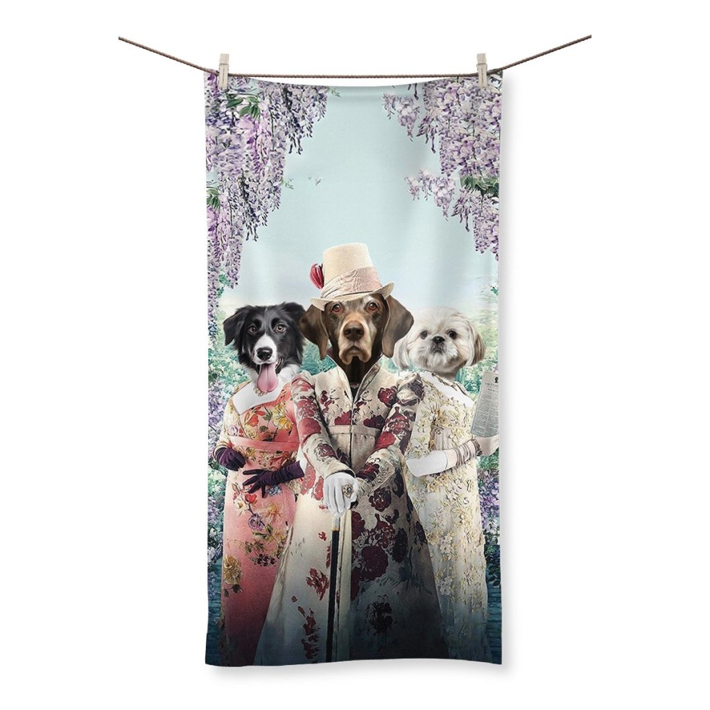 The Matchmakers (Bridgerton Inspired): Custom Pet Towel - Paw & Glory - Dog Portraits - Pet Portraits