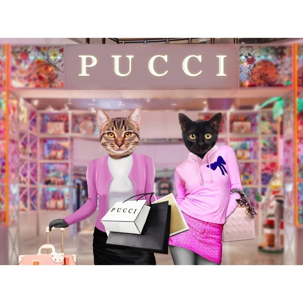 Pet Portraits | The Meanies (Means Girls Inspired): Custom Digital Download Pet Portrait | Paw & Glory