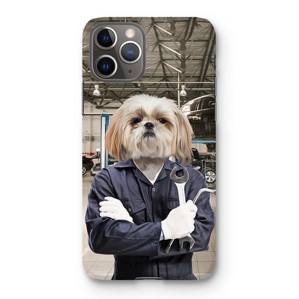 The Mechanic: Custom Pet Phone Case - Paw & Glory - Dog Portraits - Pet Portraits