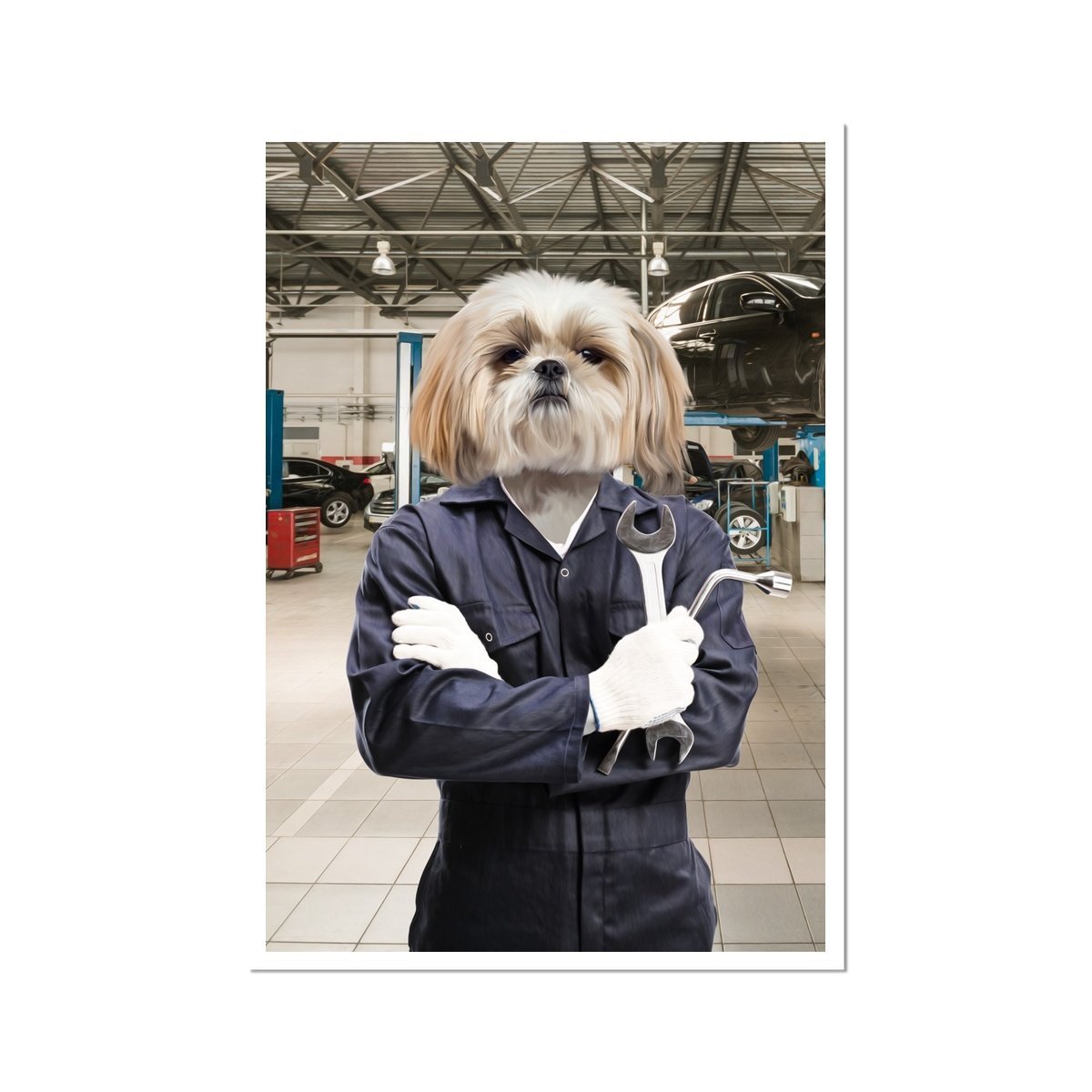Pet Portraits | The Mechanic: Custom Pet Poster | Paw & Glory