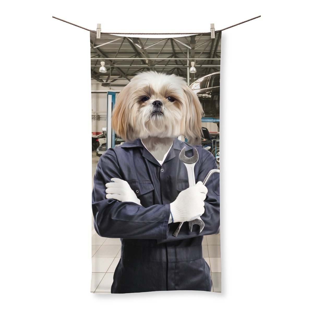 Pet Portraits | The Mechanic: Custom Pet Towel | Paw & Glory