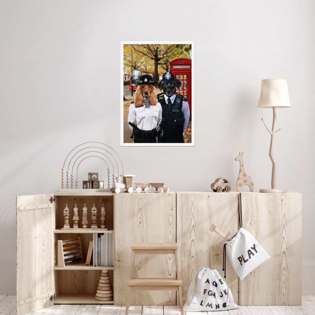 Pet Portraits | The Met Police Officers: Custom Pet Poster | Paw & Glory