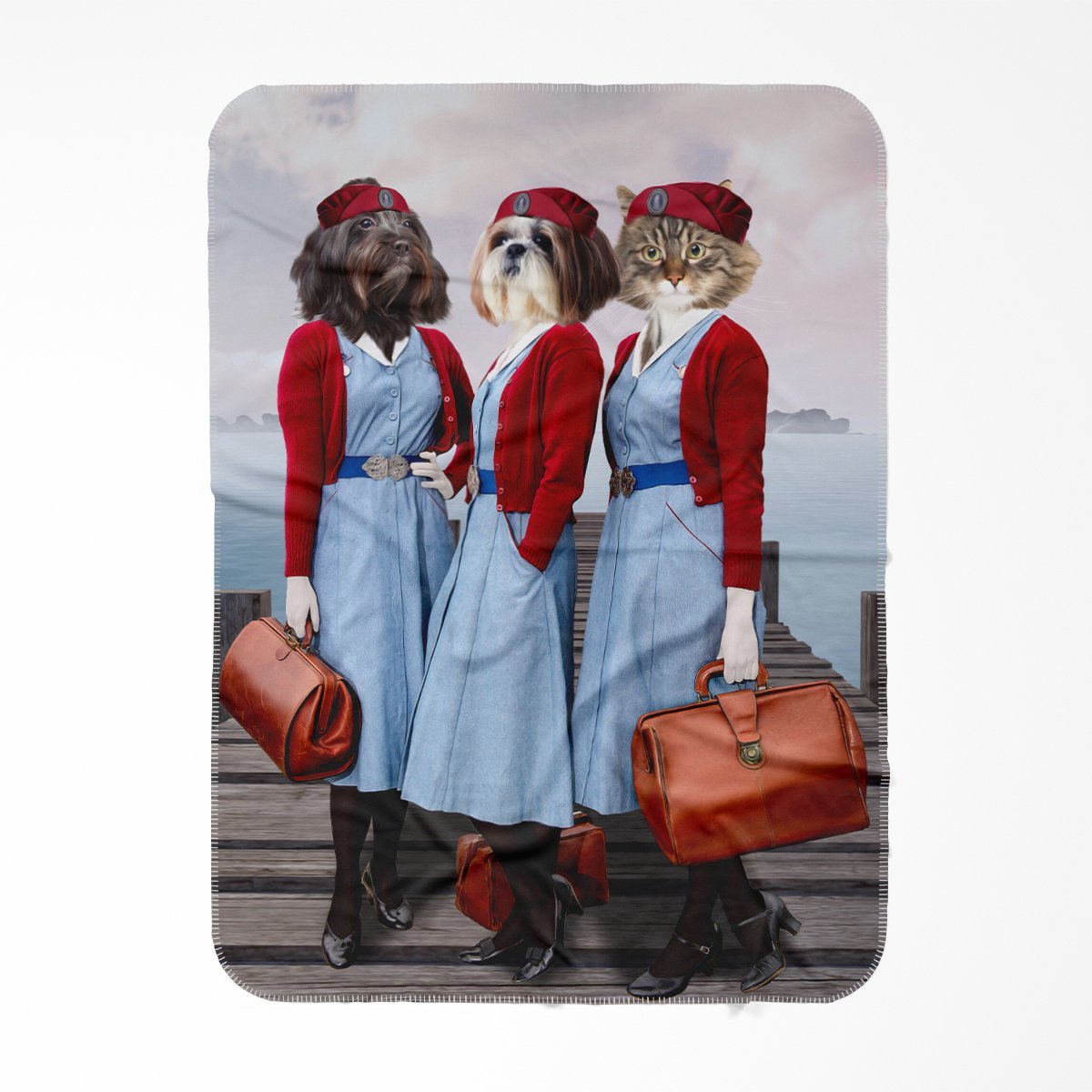 The Midwives (Call The Midwife Inspired): Custom Pet Blanket - Paw & Glory - Dog Portraits - Pet Portraits