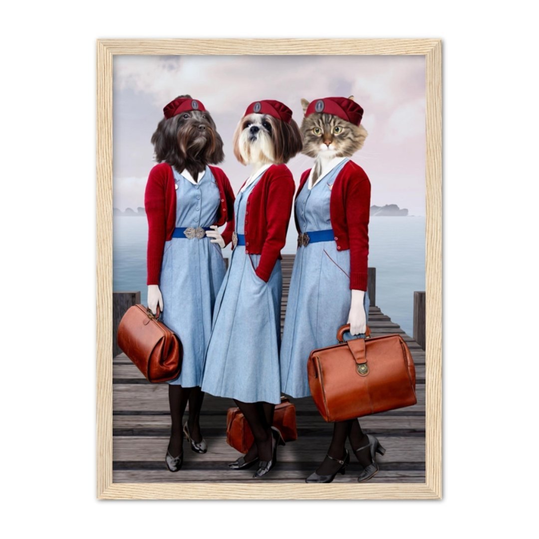 Pet Portraits | The Midwives (Call The Midwife Inspired): Custom Pet Portrait | Paw & Glory