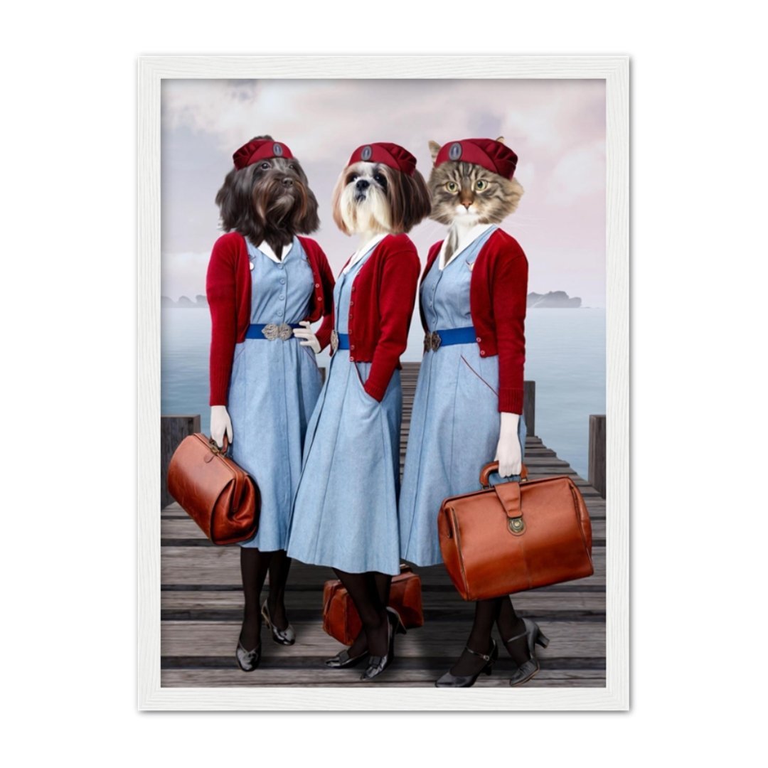 Vintage Midwives Custom Pet Portrait | Paw & Glory