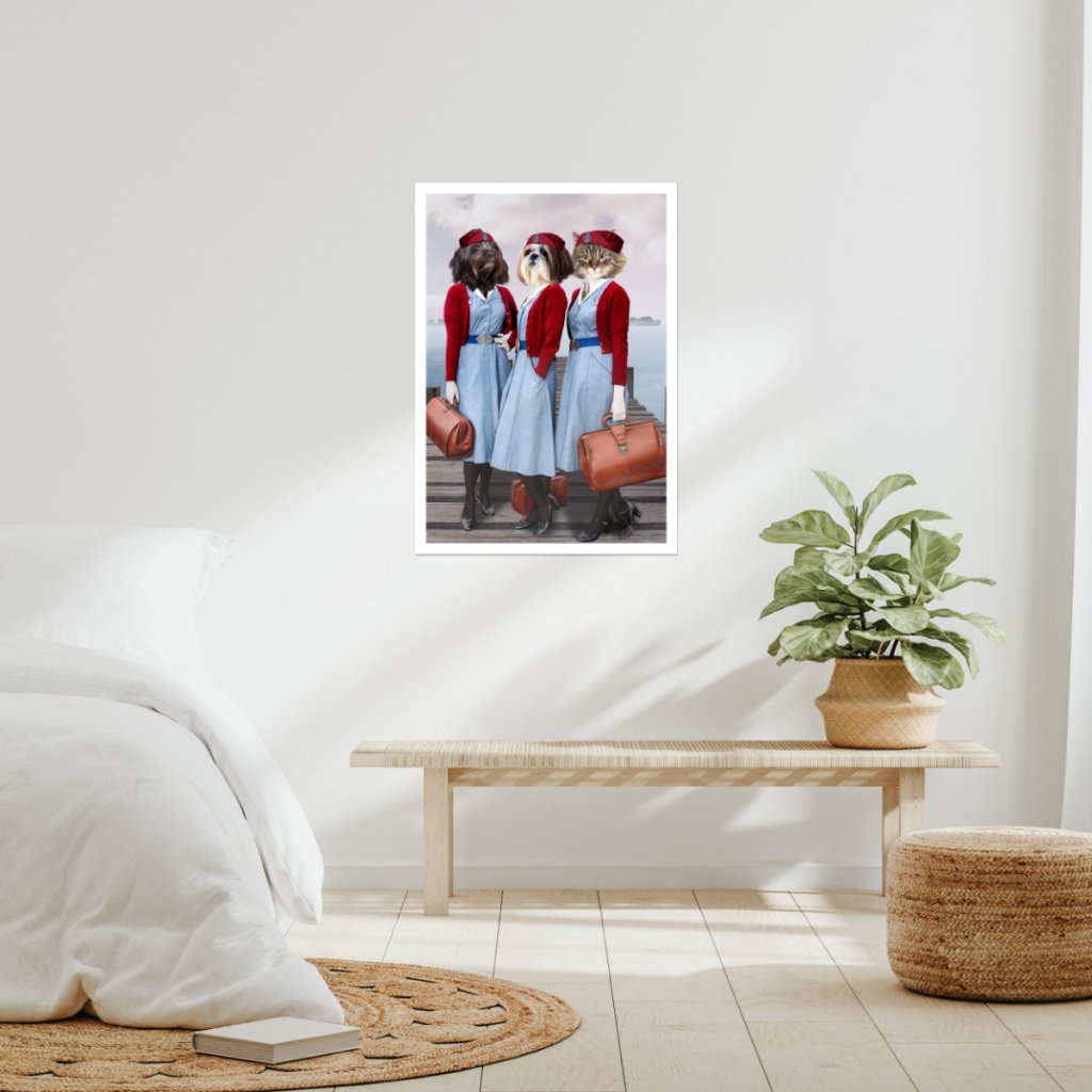 Pet Portraits | The Midwives (Call The Midwife Inspired): Custom Pet Poster | Paw & Glory