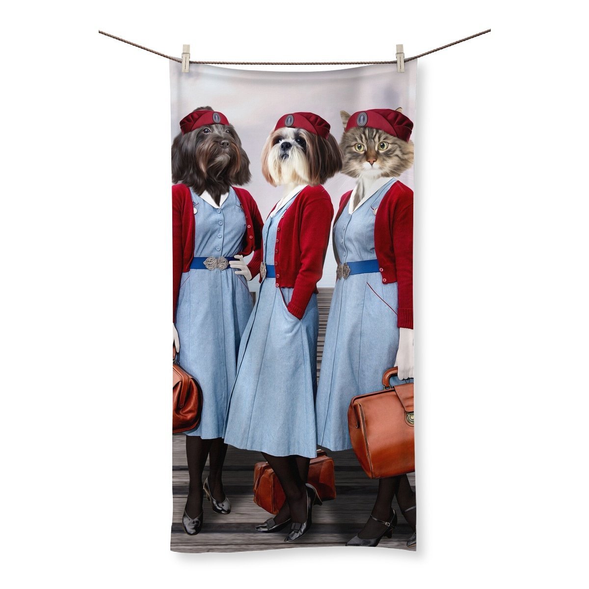 Pet Portraits | The Midwives (Call The Midwife Inspired): Custom Pet Towel | Paw & Glory