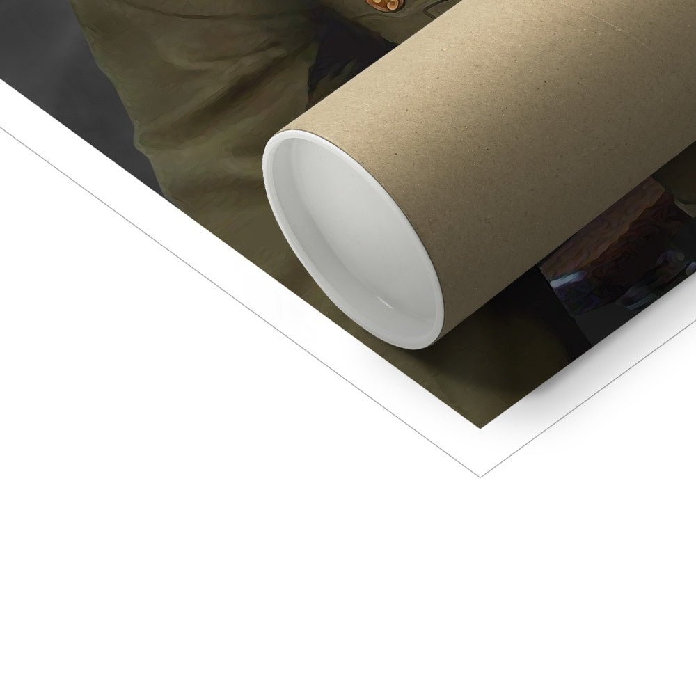 Pet Portraits | The Military Officer: Custom Pet Poster | Paw & Glory