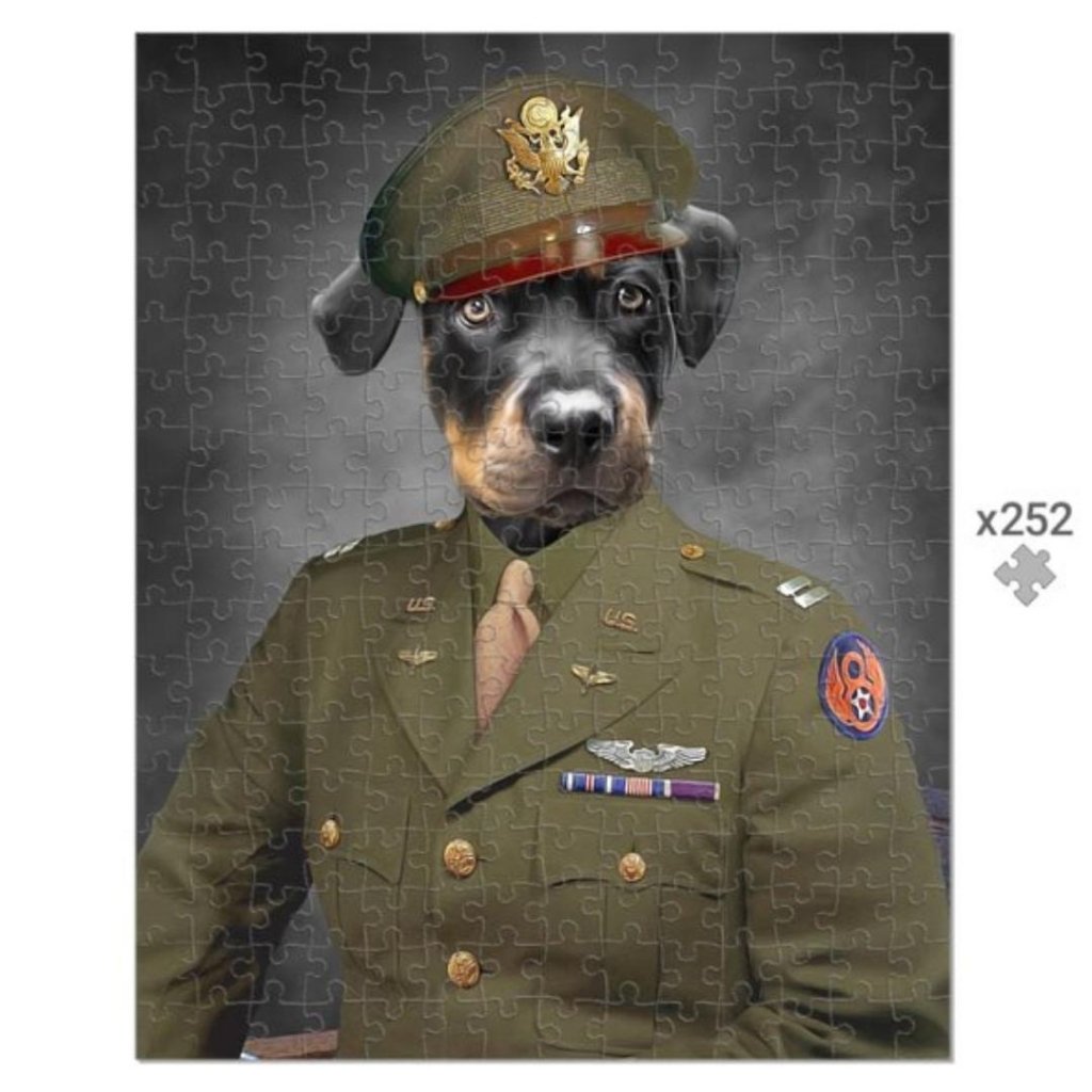 Pet Portraits | The Military Officer: Custom Pet Puzzle | Paw & Glory