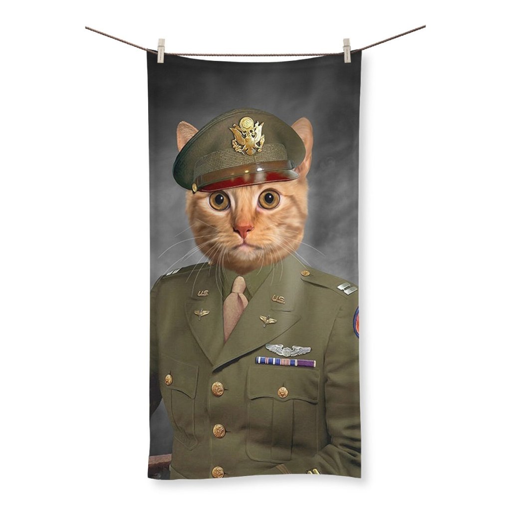 Pet Portraits | The Military Officer: Custom Pet Towel | Paw & Glory