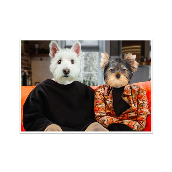Sibling Duo Custom Pet Poster | Custom Pet Portrait Print | Paw & Glory