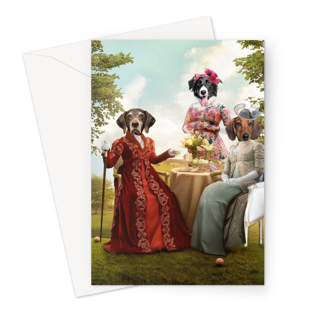 Pet Portraits | The Mothers (Bridgerton Inspired): Custom Pet Greeting Card | Paw & Glory