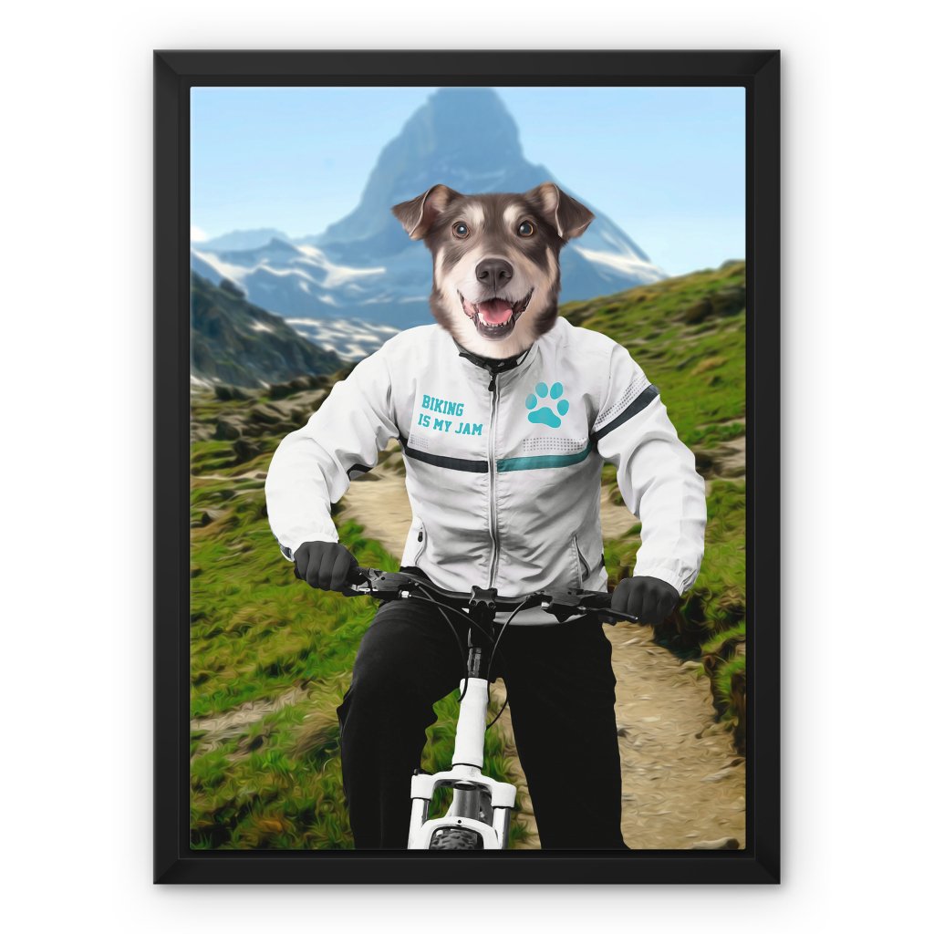 Pet Portraits | The Mountain Biking: Custom Pet Canvas | Paw & Glory