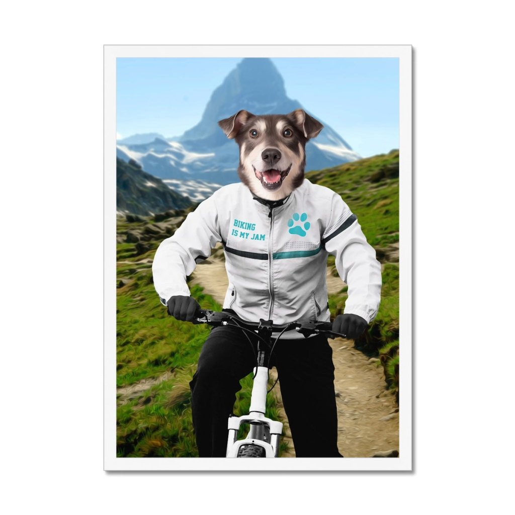 The Mountain Biking: Custom Pet Portrait - Paw & Glory - Dog Portraits - Pet Portraits