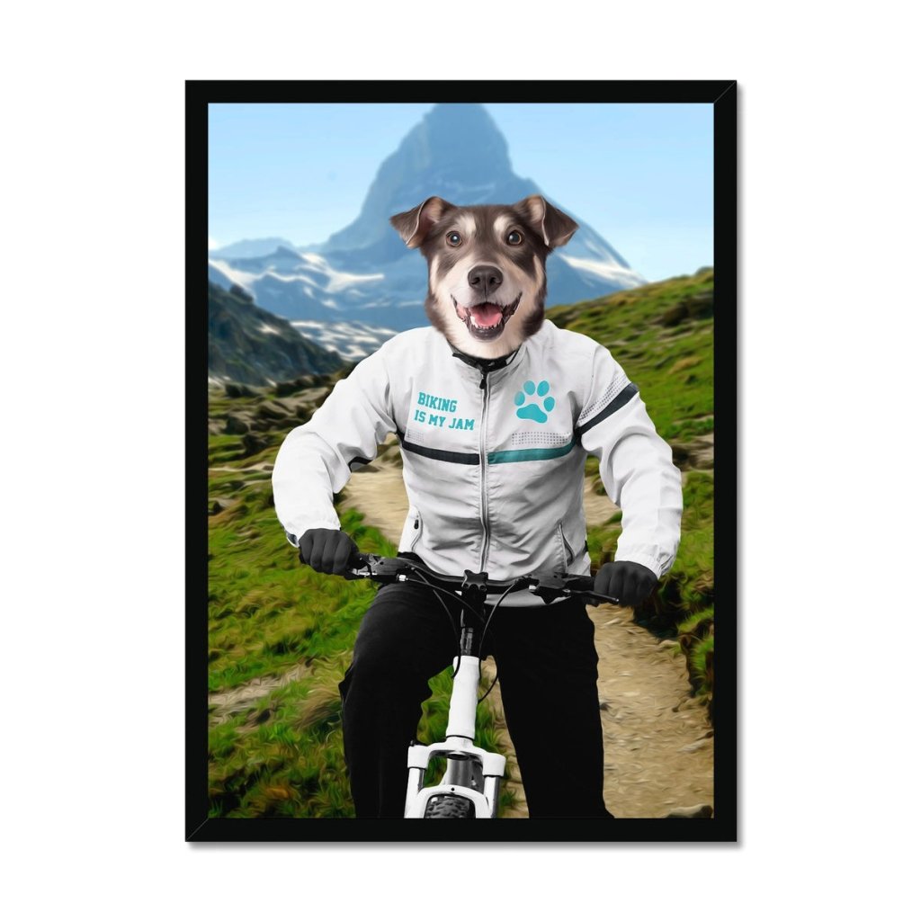 Pet Portraits | The Mountain Biking: Custom Pet Portrait | Paw & Glory