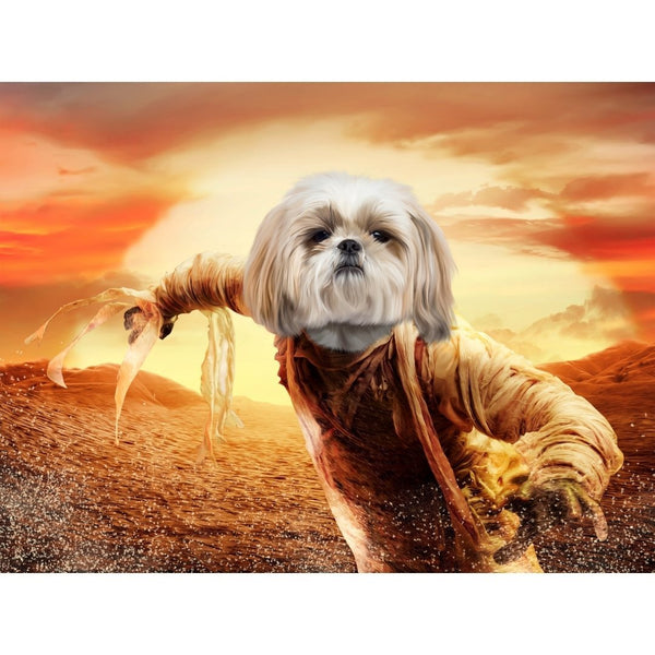 Ancient Mummy Custom Digital Download Pet Portrait | Pet Portrait From Photo | Paw & Glory