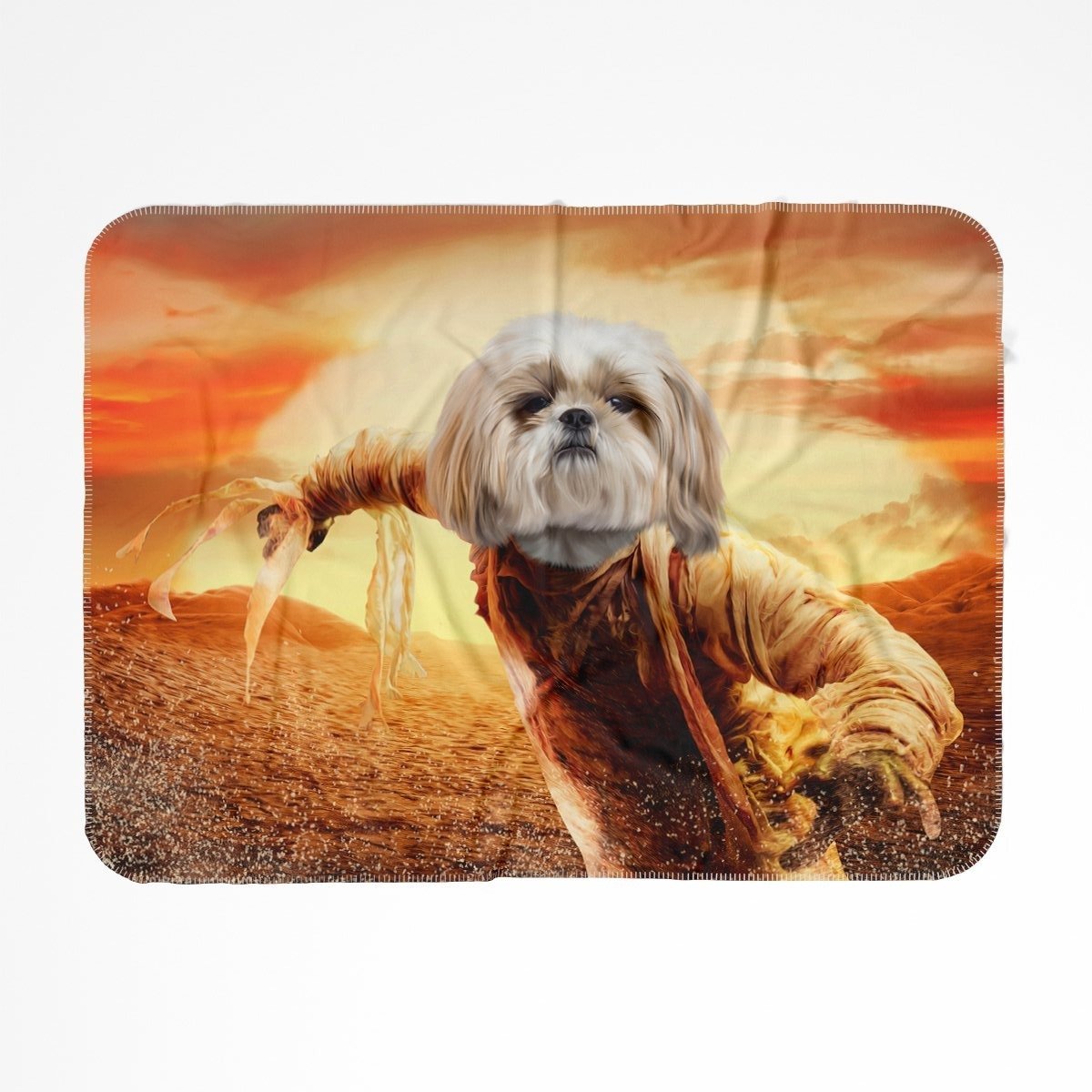 Pet Portraits | The Mummy: Custom Pet Blanket | Paw & Glory