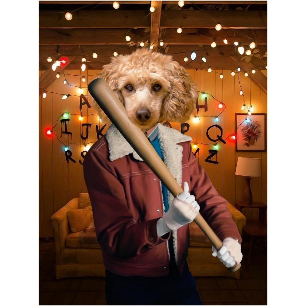 Pet Portraits | The Nancy (Stranger Things Inspired): Custom Digital Download Pet Portrait | Paw & Glory