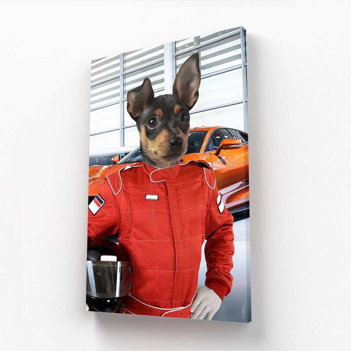 Pet Portraits | The Nascar Racer: Custom Pet Canvas | Paw & Glory