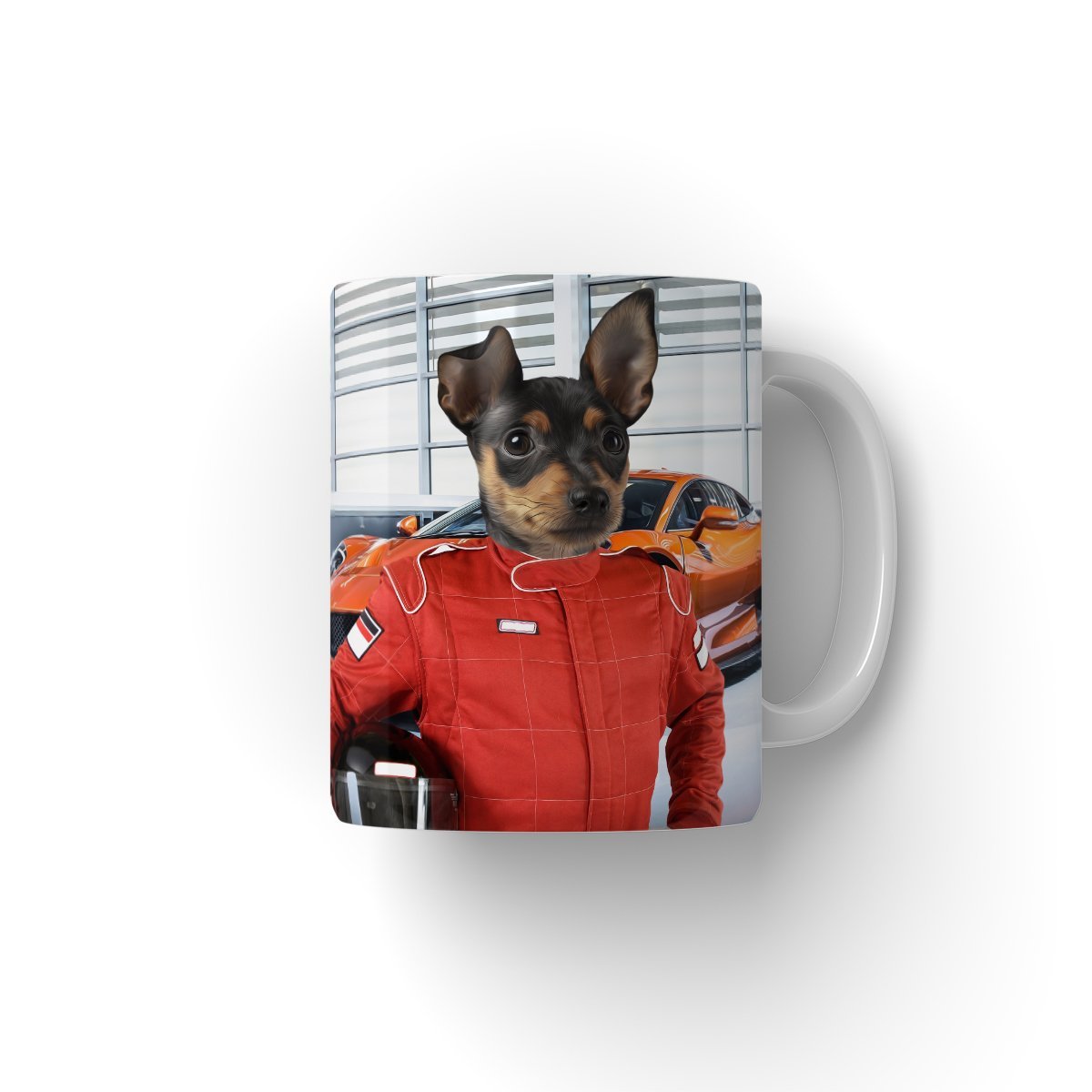 Pet Portraits | The Nascar Racer: Custom Pet Coffee Mug | Paw & Glory