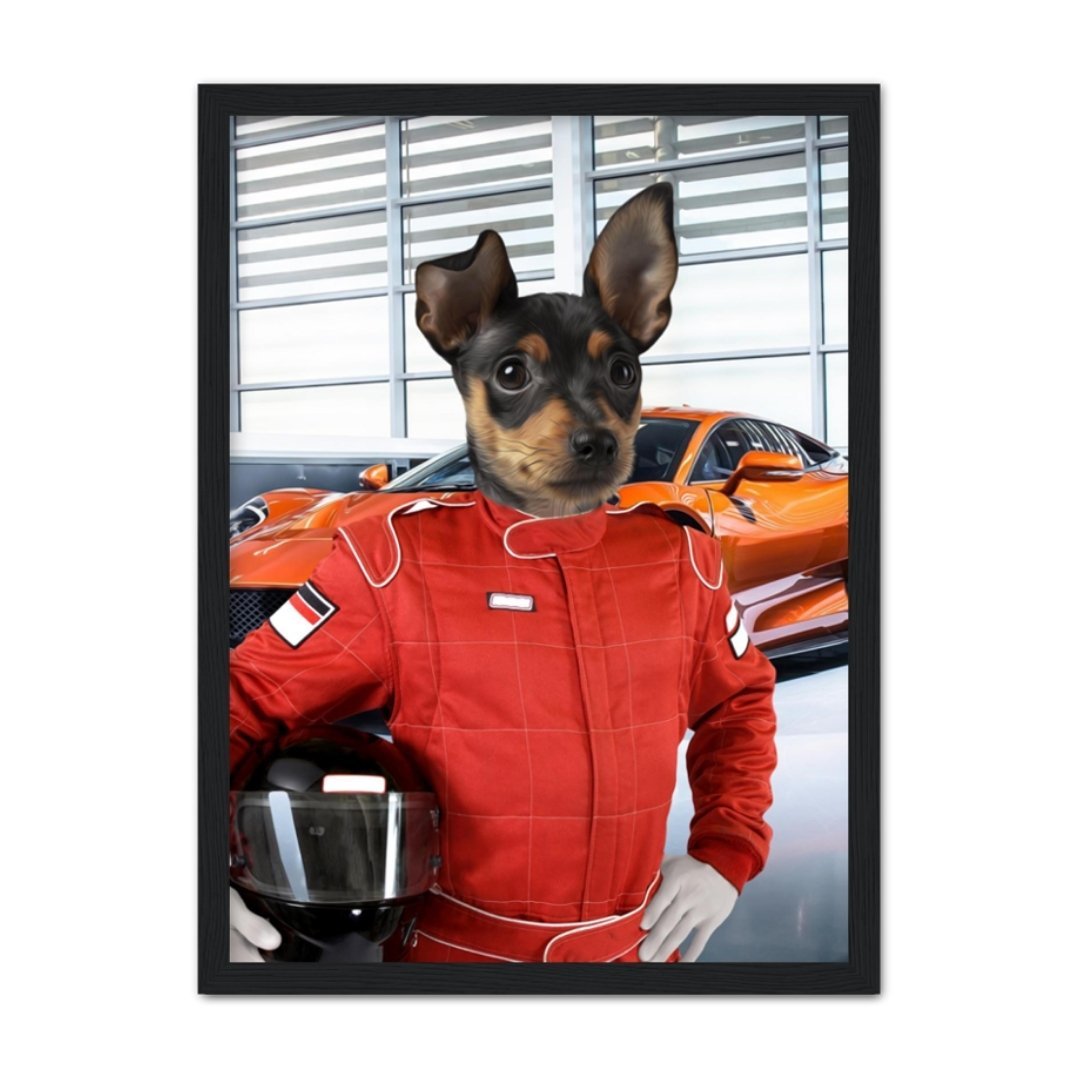 Pet Portraits | The Nascar Racer: Custom Pet Portrait | Paw & Glory