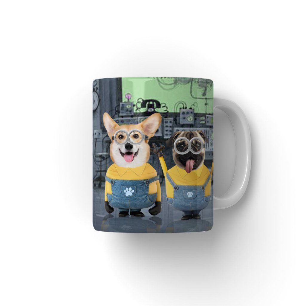 Pet Portraits | The Naughty Duo (Minions Inspired): Custom Pet Coffee Mug | Paw & Glory