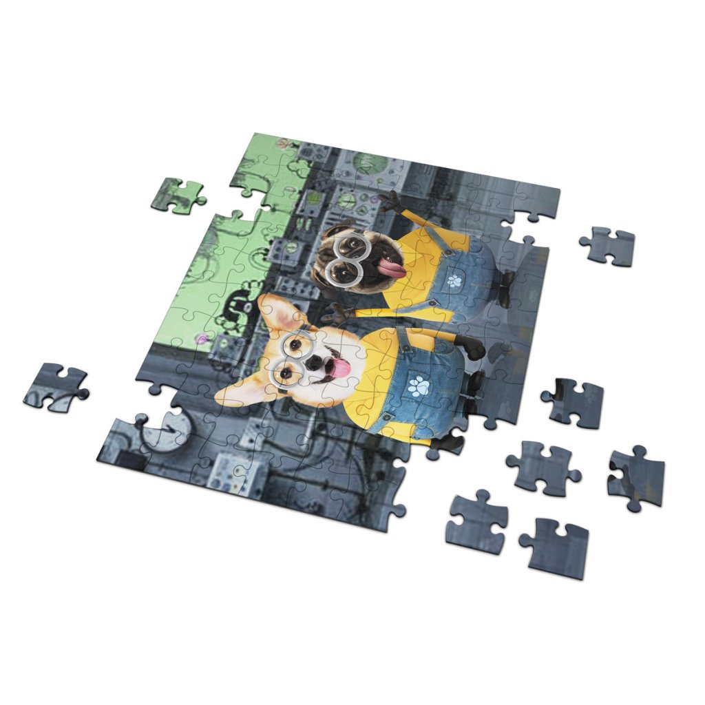 Pet Portraits | The Naughty Duo (Minions Inspired): Custom Pet Puzzle | Paw & Glory