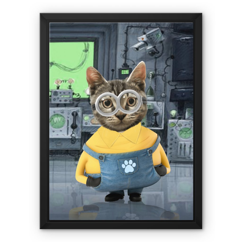 The Naughty One (Minions Inspired): Custom Pet Canvas - Paw & Glory - Dog Portraits - Pet Portraits