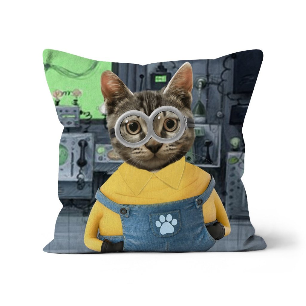 Pet Portraits | The Naughty One (Minions Inspired): Custom Pet Pillow | Paw & Glory