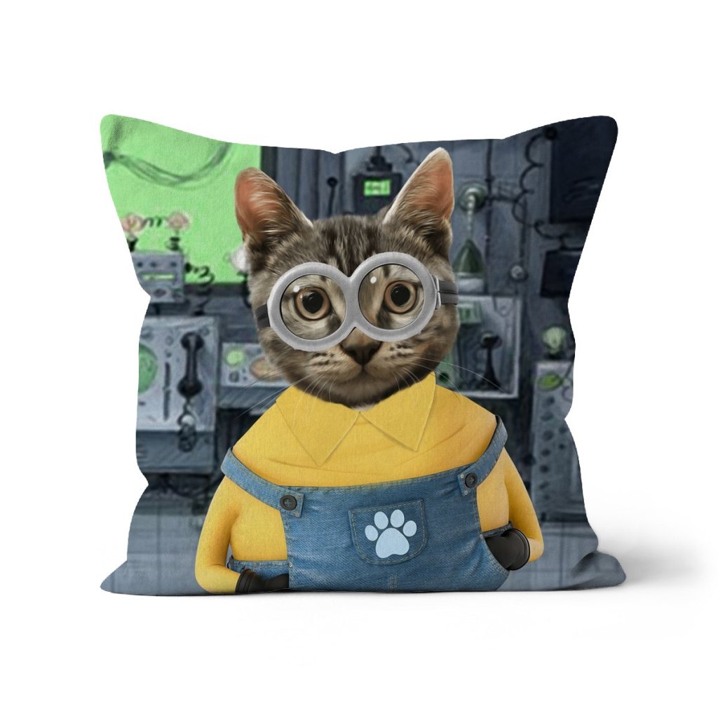 Pet Portraits | The Naughty One (Minions Inspired): Custom Pet Pillow | Paw & Glory