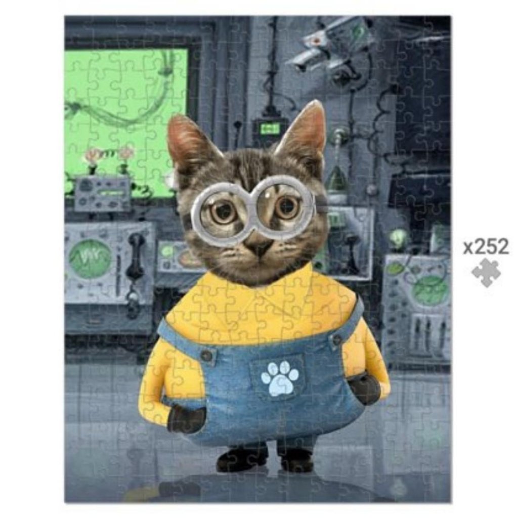 Pet Portraits | The Naughty One (Minions Inspired): Custom Pet Puzzle | Paw & Glory