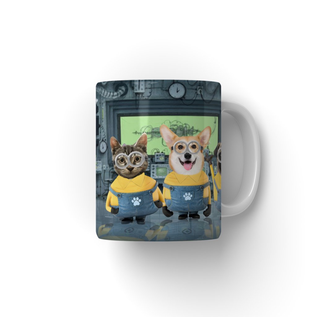 Pet Portraits | The Naughty Trio (Minions Inspired): Custom Pet Coffee Mug | Paw & Glory