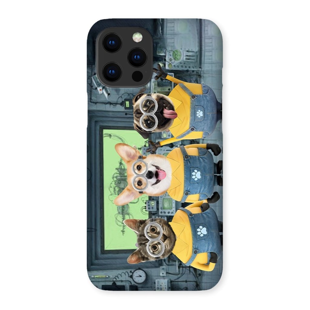 Pet Portraits | The Naughty Trio (Minions Inspired): Custom Pet Phone Case | Paw & Glory