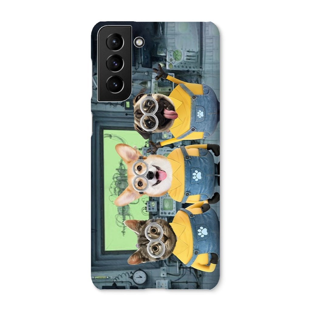 Pet Portraits | The Naughty Trio (Minions Inspired): Custom Pet Phone Case | Paw & Glory