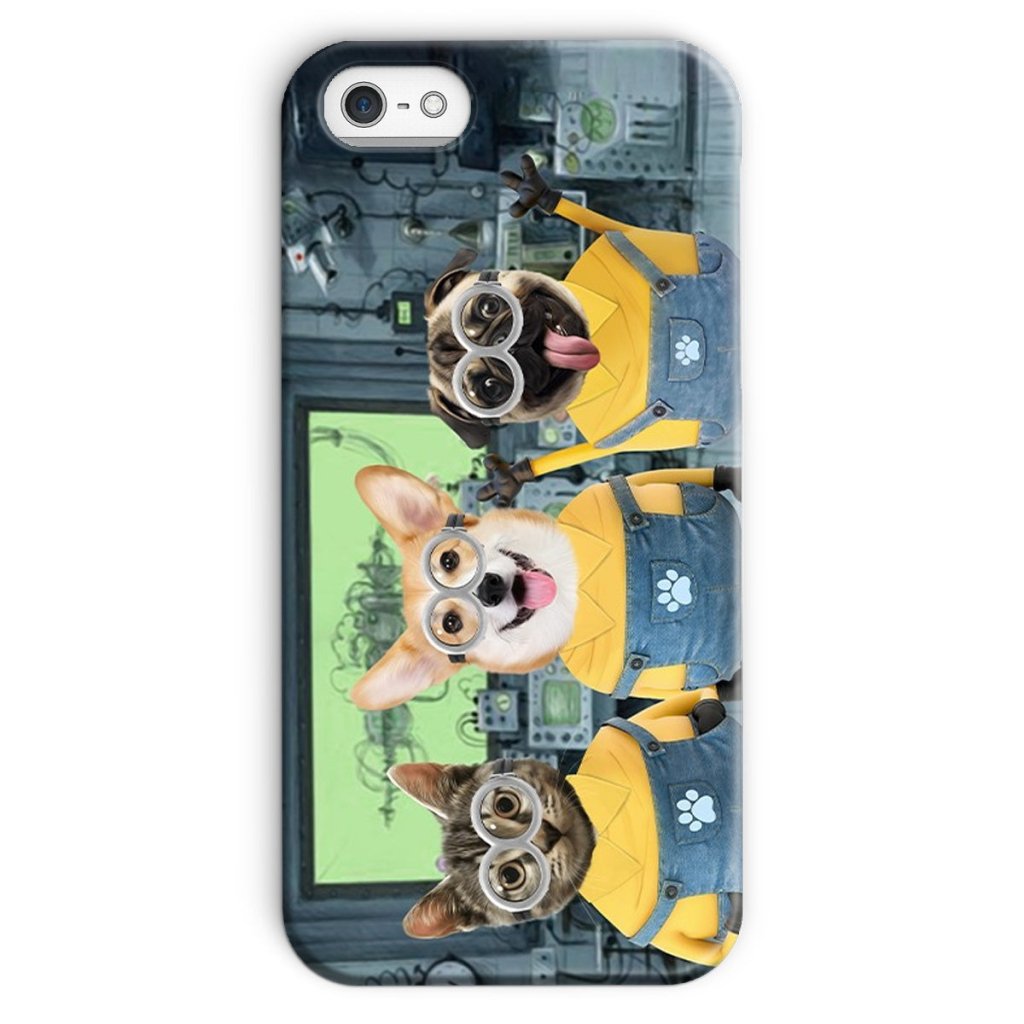 Pet Portraits | The Naughty Trio (Minions Inspired): Custom Pet Phone Case | Paw & Glory