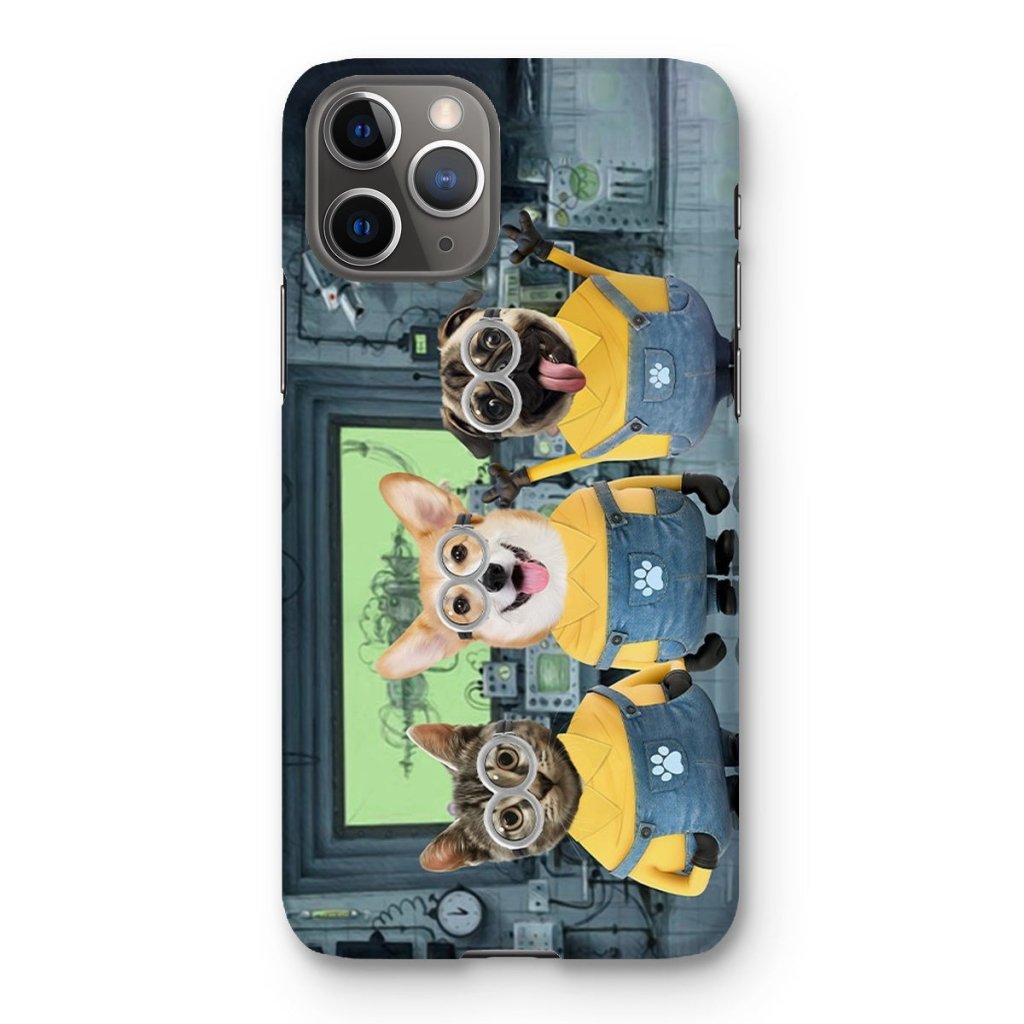 Pet Portraits | The Naughty Trio (Minions Inspired): Custom Pet Phone Case | Paw & Glory