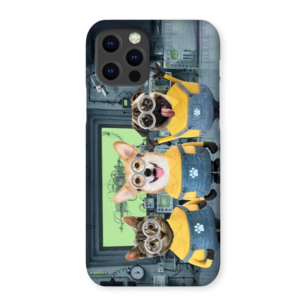 Pet Portraits | The Naughty Trio (Minions Inspired): Custom Pet Phone Case | Paw & Glory