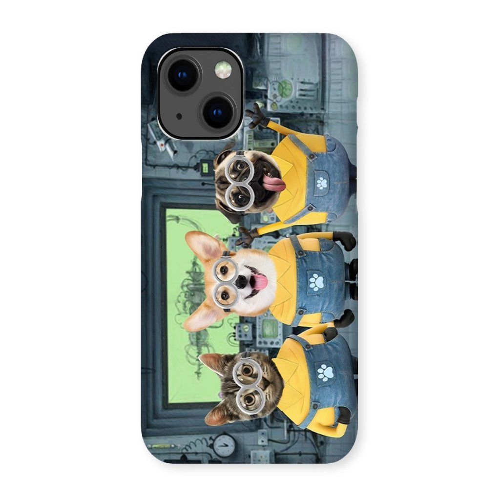 Pet Portraits | The Naughty Trio (Minions Inspired): Custom Pet Phone Case | Paw & Glory