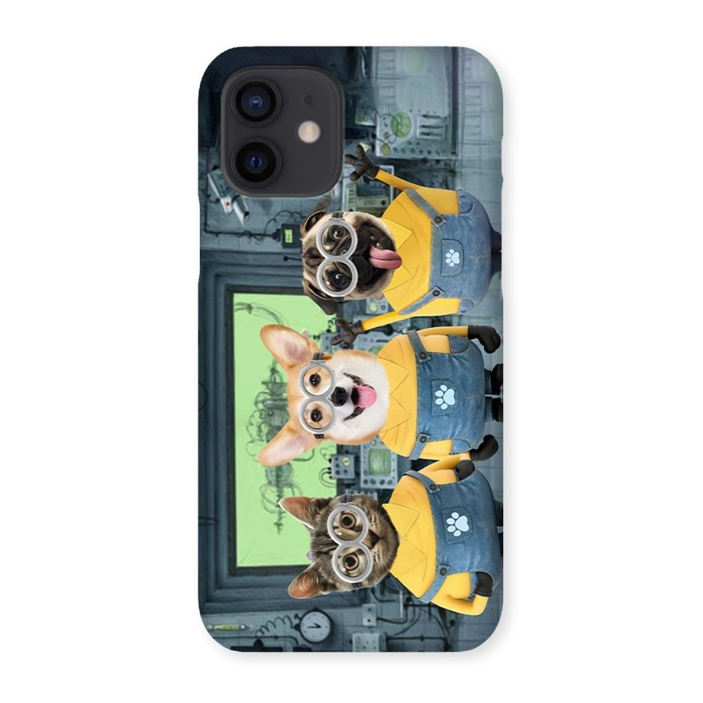 The Naughty Trio (Minions Inspired): Custom Pet Phone Case - Paw & Glory - Dog Portraits - Pet Portraits