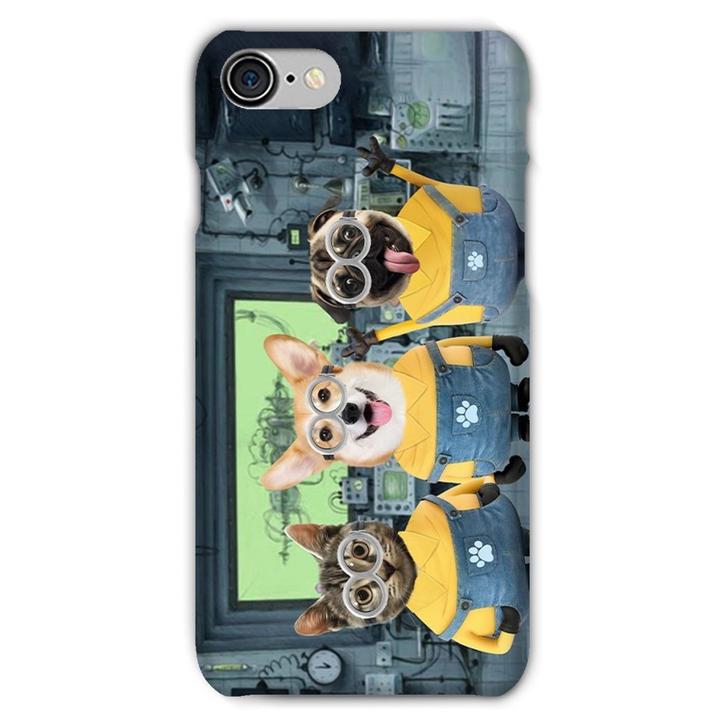Pet Portraits | The Naughty Trio (Minions Inspired): Custom Pet Phone Case | Paw & Glory