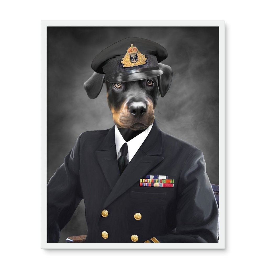 Pet Portraits | The Naval Chief: Custom Pet Canvas | Paw & Glory