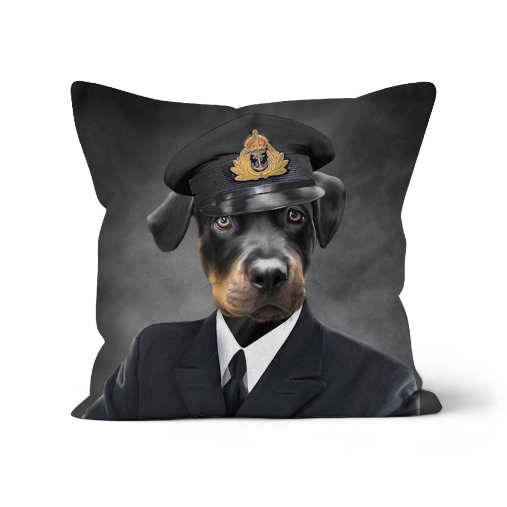 Pet Portraits | The Naval Chief: Custom Pet Pillow | Paw & Glory
