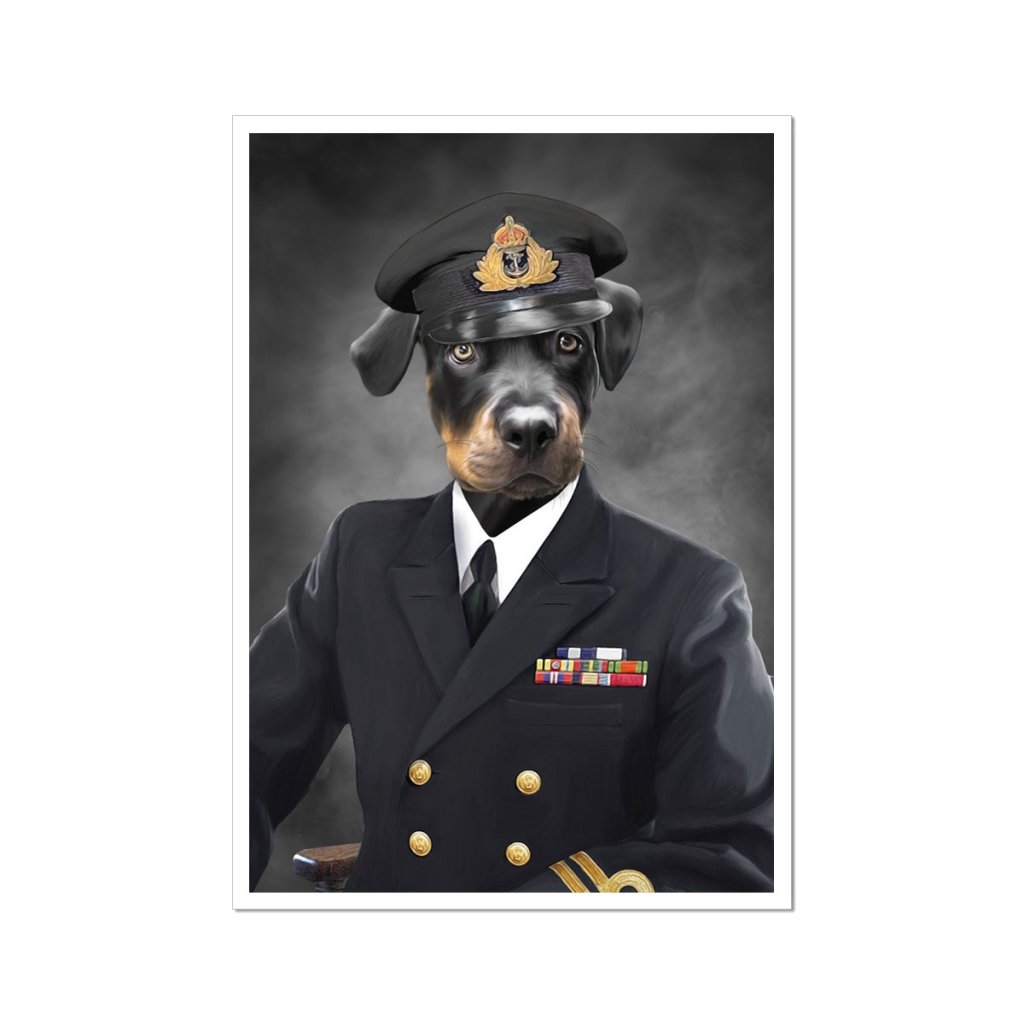 Pet Portraits | The Naval Chief: Custom Pet Poster | Paw & Glory