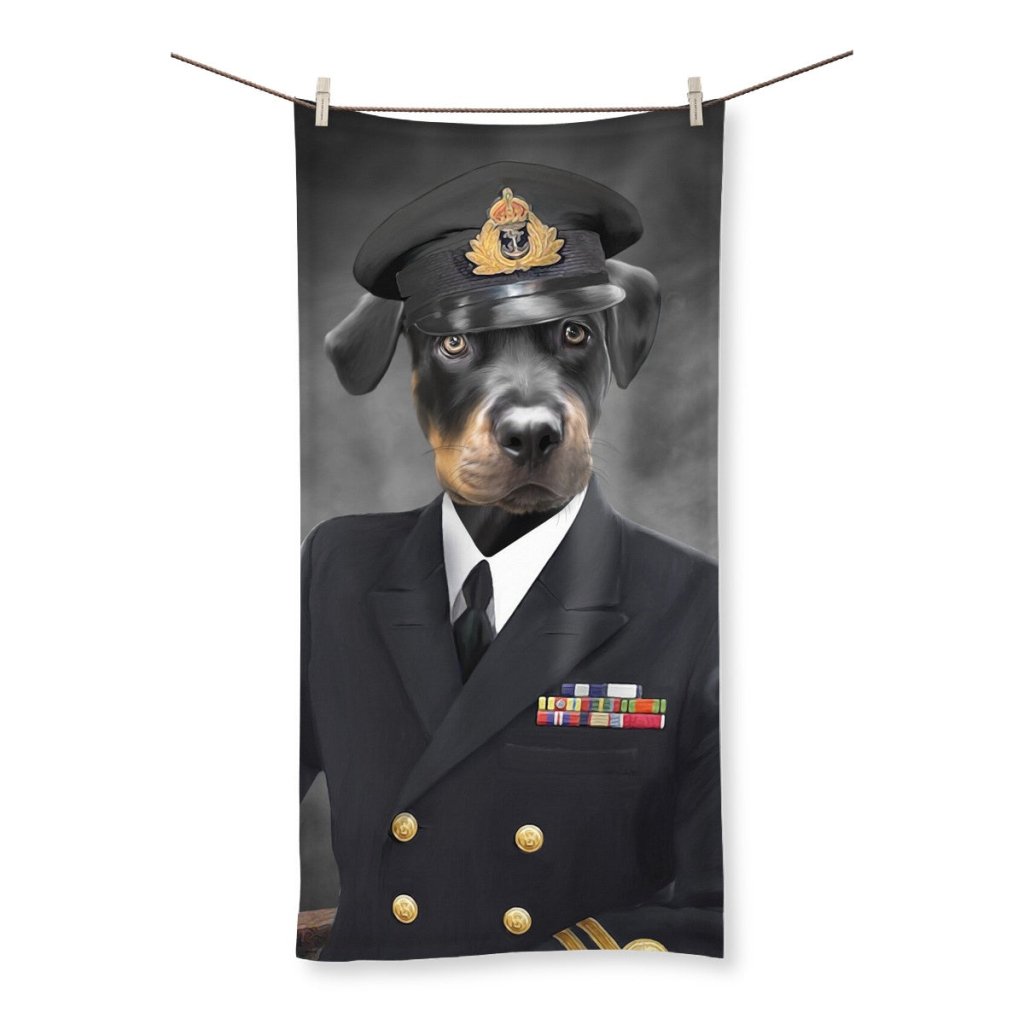 Pet Portraits | The Naval Chief: Custom Pet Towel | Paw & Glory