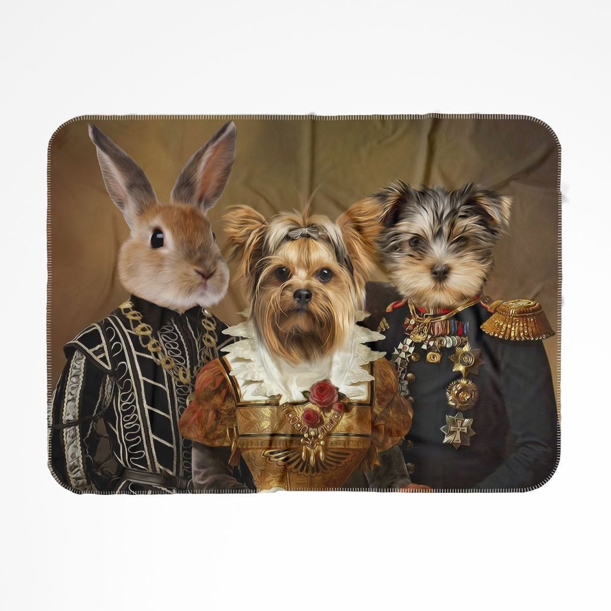 Pet Portraits | The Nobles: Custom Pet Blanket | Paw & Glory
