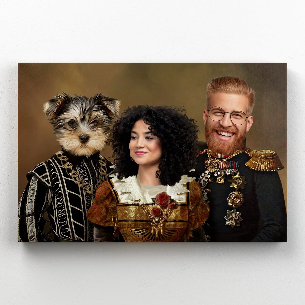 Pet Portraits | The Nobles: Custom Pet & Owner Canvas | Paw & Glory