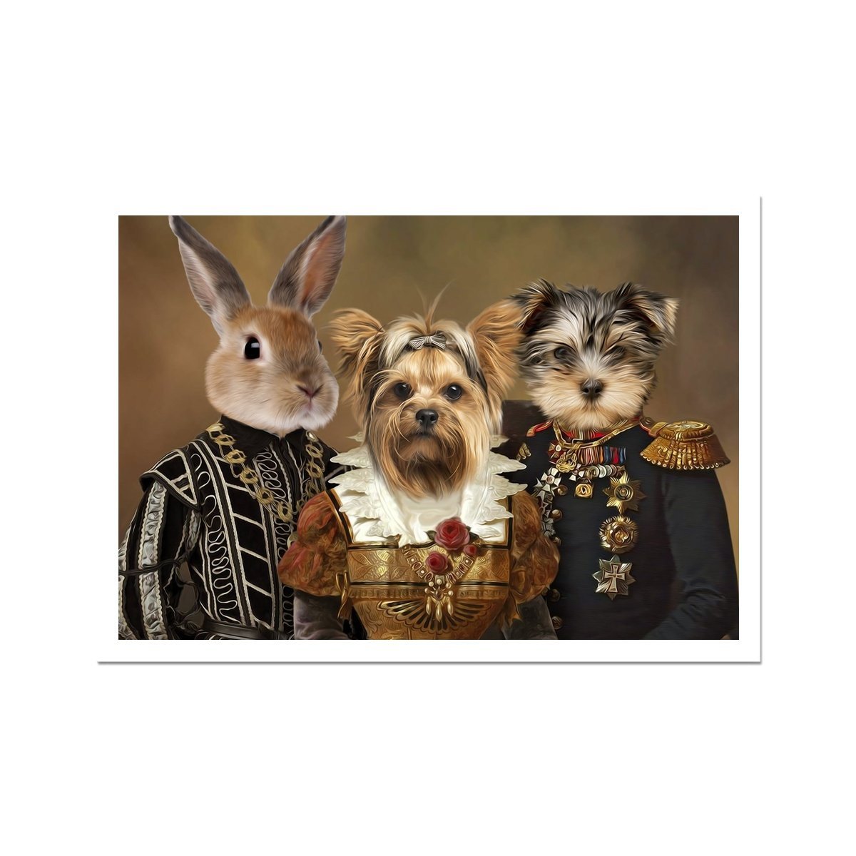 The Nobles: Custom Pet Portrait - Paw & Glory - Dog Portraits - Pet Portraits