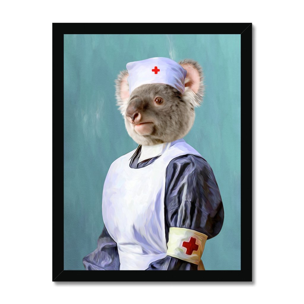 Pet Portraits | The Nurse: Animal Art Framed Portrait | Paw & Glory